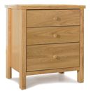 Atlantis Oak 3 Drawer Nightstand