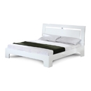 Bari High Gloss White Bed