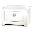 Bari High Gloss White Nightstand