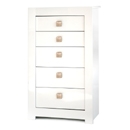 Bari High Gloss White Tallboy Chest