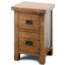 Brooklyn Reclaimed Oak 2 Drawer Bedside Table