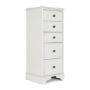 Chateau White 5 Drawer Slim Chest