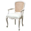 Chateau white painted Bordeux armchair