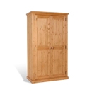 Chunky Pine Double Wardrobe