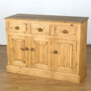 FurnitureToday Cotswold Pine 3 Doors 3 Drawers Sideboard