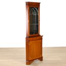 Country Manor Yew Corner Display Cabinet