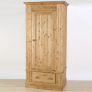 County Durham pine single wardrobe