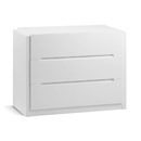 Dakota High Gloss White 3 Drawer Chest