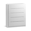 Dakota High Gloss White 5 Drawer Chest