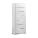 Dakota High Gloss White 7 Drawer Tallboy