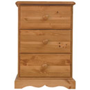 Devon Pine 3 drawer bedside