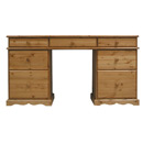 Devon Pine drawer line pedestal desk