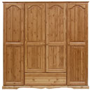 Devon Pine quad wardrobe with 1 drawer