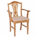 Devon pine upholstered carver