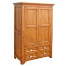 Hampshire pine 2 door 4 drawer wardrobe