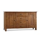 Havana Dark Oak 4 Drawer Dresser Base