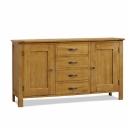 Havana Light Oak 4 Drawer Dresser Base