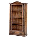 FurnitureToday Jali capsule dark Indian tall bookcase