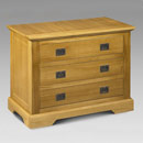 Julian Bowen Sheraton Pine 3 drawer miniature