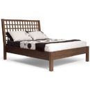 Madison Square walnut wood lattice bed 