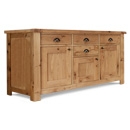 FurnitureToday Normandy Oak 3 Door Sideboard