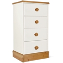 One Range Pine Painted 4 Deep Drawer Slim Chest