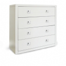 Plaza White 4 Drawer Chest