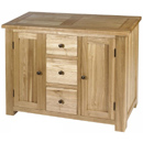 Plum compact Dark 3 drawer sideboard