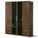 Rauch Asti Walnut 4 Door Wardrobe