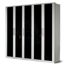 Rauch Asti White Black Striped Wardrobe