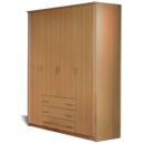 Rauch Milos 3 Drawer 4 Door Wardrobe