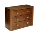 Roma Dark Wood 3 Drawer Chest