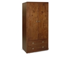 Roma Dark Wood Double Door Wardrobe 2 Drawer