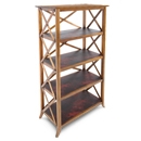 FurnitureToday Safari Mahogany Tall Bookcase