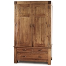 Santana reclaimed oak double wardrobe