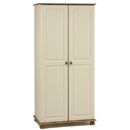 Scandinavian painted all hanging double wardrobe 