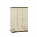 Scandinavian painted triple wardrobe