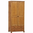 Scandinavian pine double combination wardrobe-