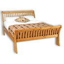 Seville pine sleigh bed