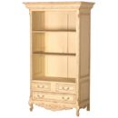 Valbonne French painted bookcase with drawers