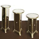 Venetian glass set of 3 pedestal tables