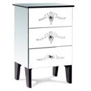 Venetian Patterned 3 Drawer Bedside