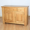 FurnitureToday Vermont Solid Oak Medium Sideboard 