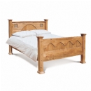 Vintage pine gothic bed