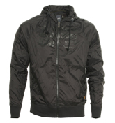 Black Hooded Lightweight Jacket