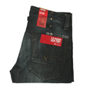 Dark Mid Denim Straight Fit Button Fly Jeans (Radar)