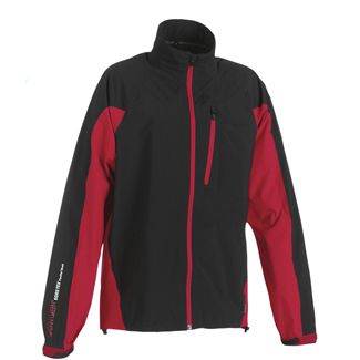 ARN FULL ZIP GORTEX MENS GOLF JACKET Black/Chilli Red / Medium