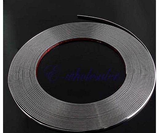 15m 6mm Car Triple Chrome Interior Strip Trim Switch Rim Moulding