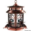 Round Copper Solar Bird Feeder