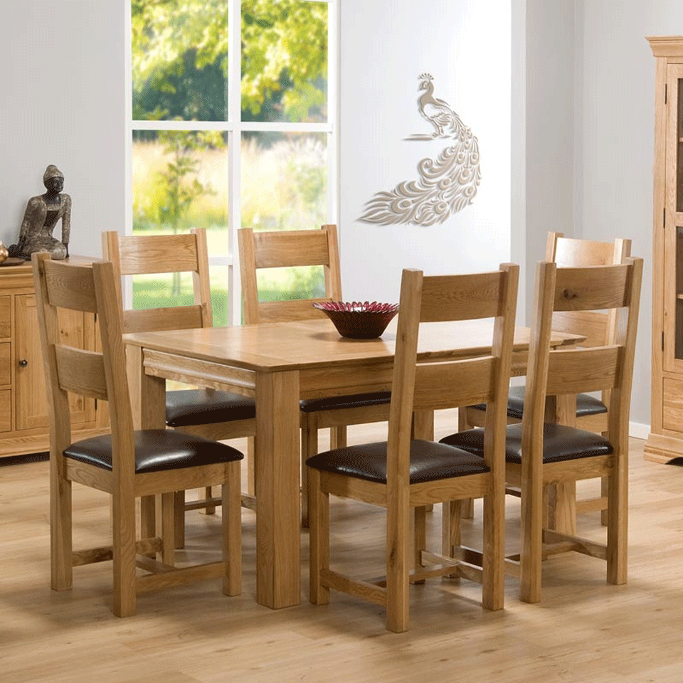 Constance Oak 6 Seat Dining Set